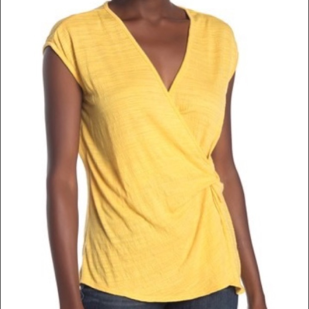 Max Studio Surplice Twist Front Top